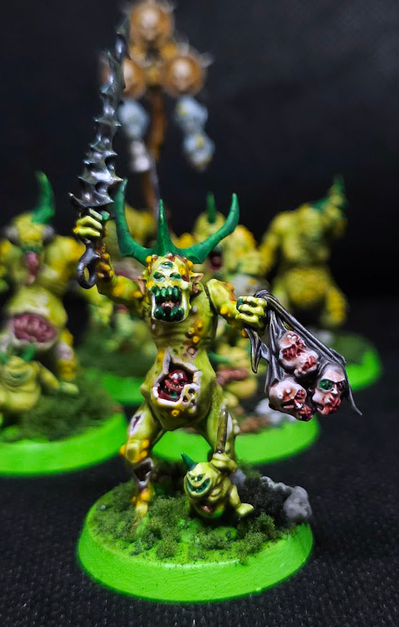 Plaguebearer Champion with Nurgling by Tim Kaney